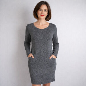 Medium ZEAGOO gray long sleeve dress w/pockets.  Office, Casual, Everyday